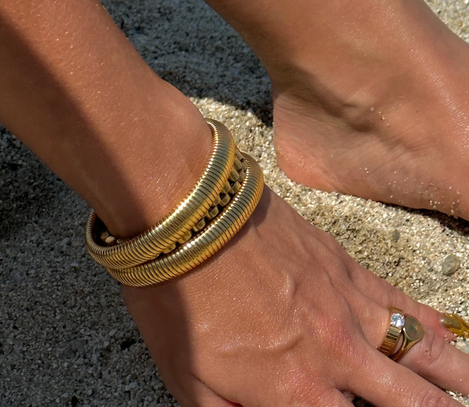 HoopLa -  Watch Band Link Bracelet, Bangle.  Steel Rol-X