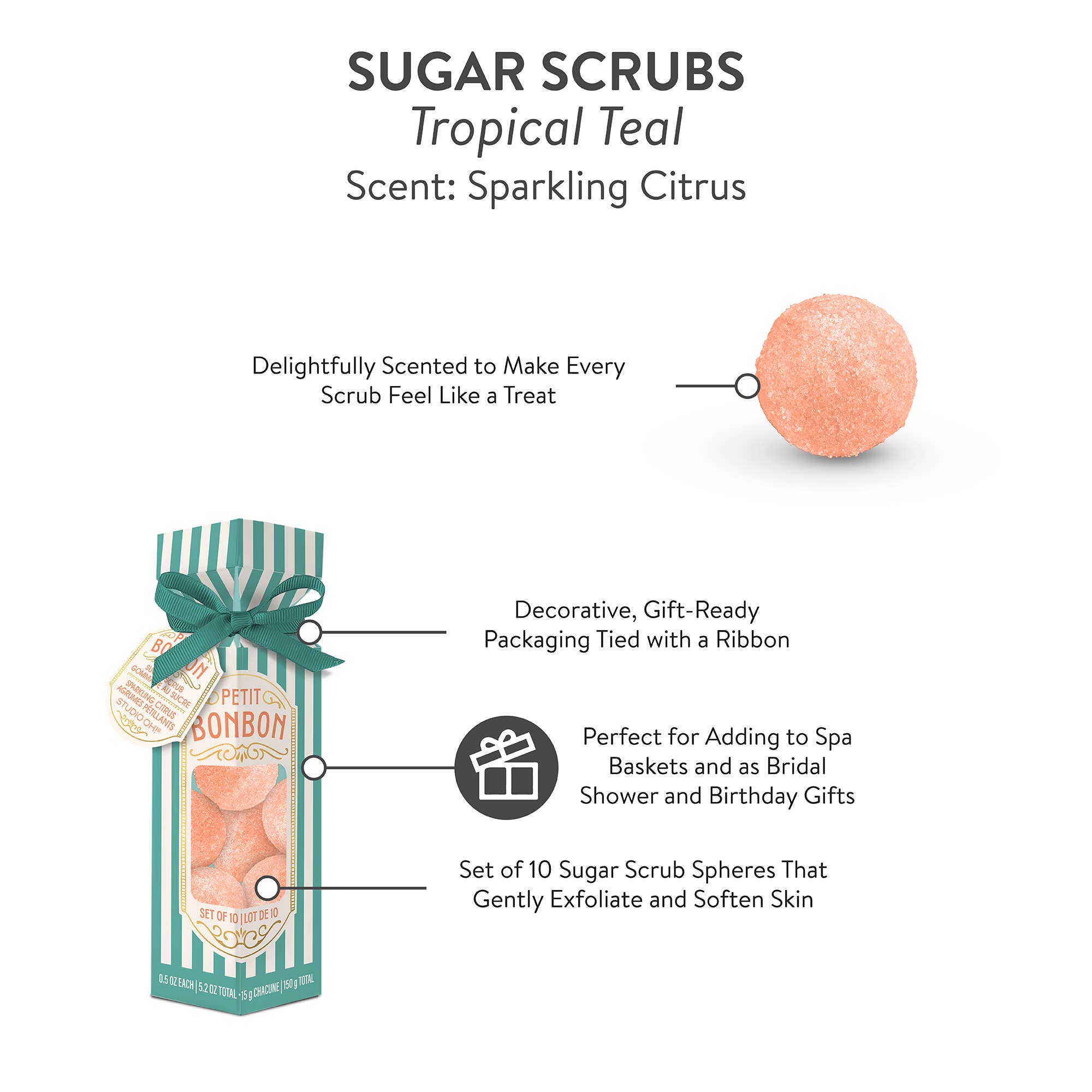 Studio Oh! - Petit Bonbon Tropical Teal Sugar Scrub