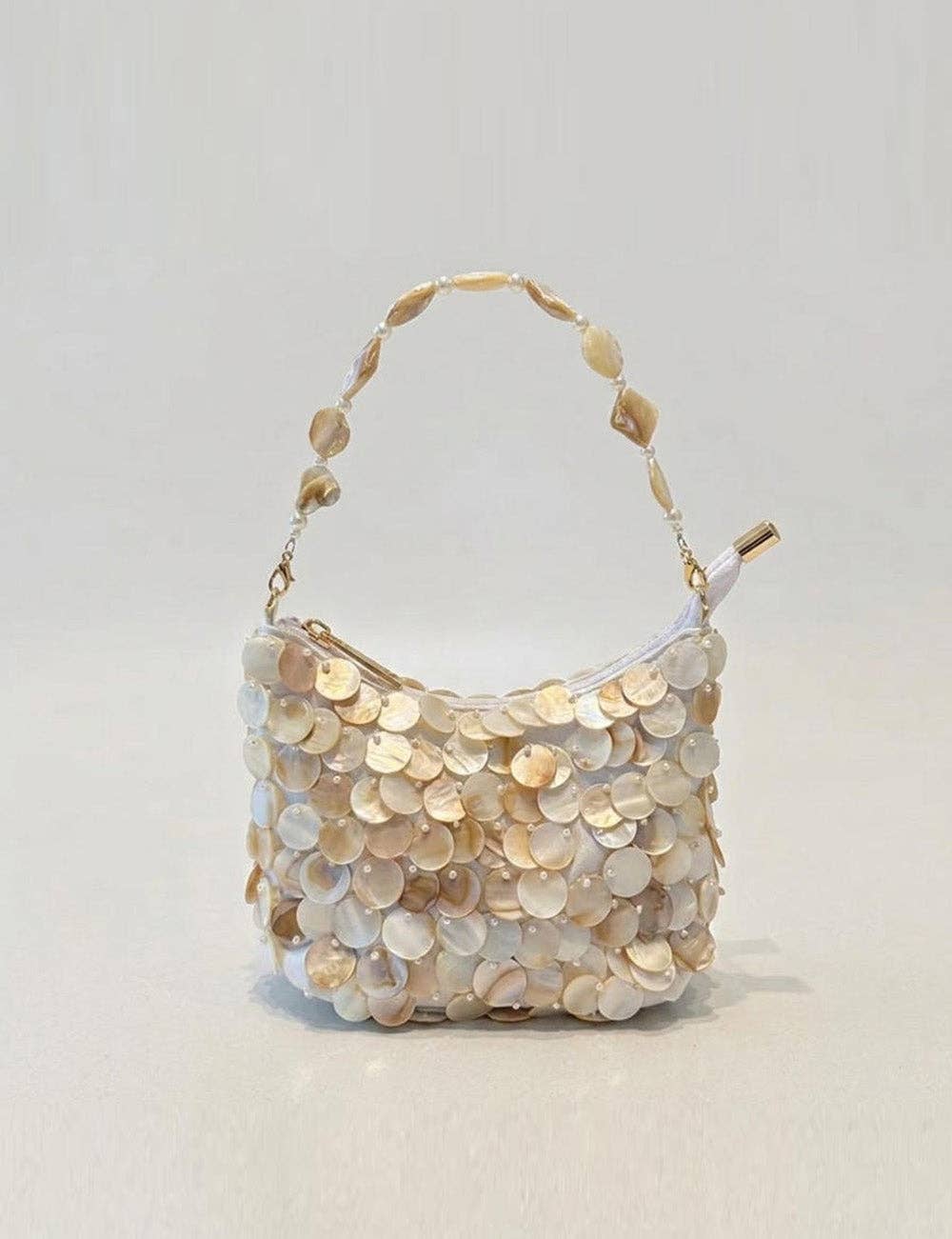 Dipped Shop - Trendy Handmade Pearl Shell Beaded Handbag