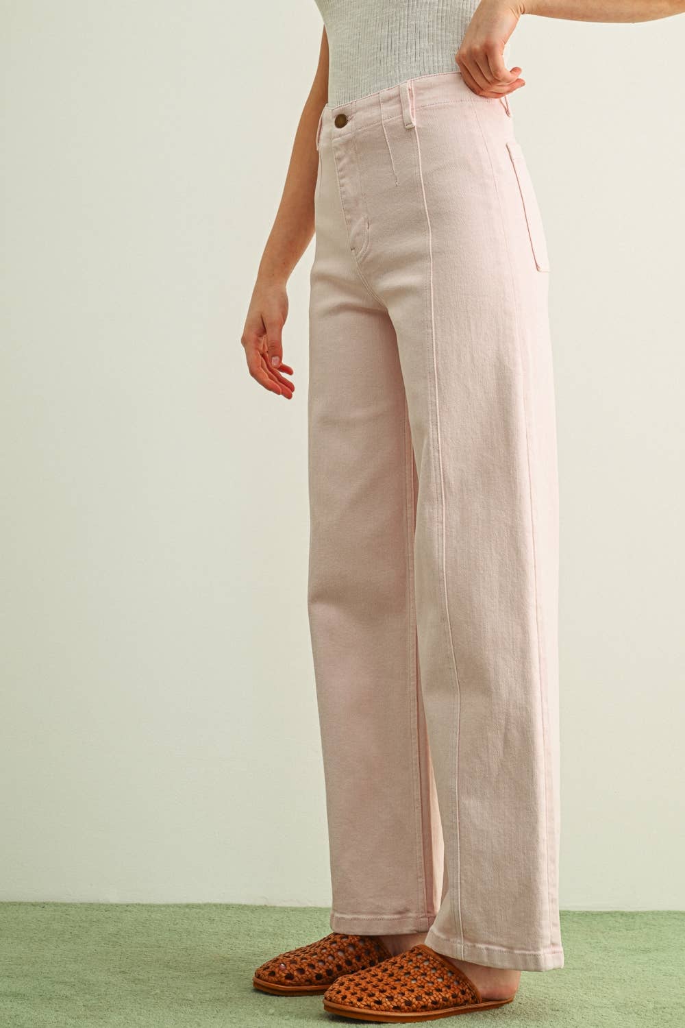 MIOU MUSE - P6982   WASHED COLOR STRETCH PANTS
