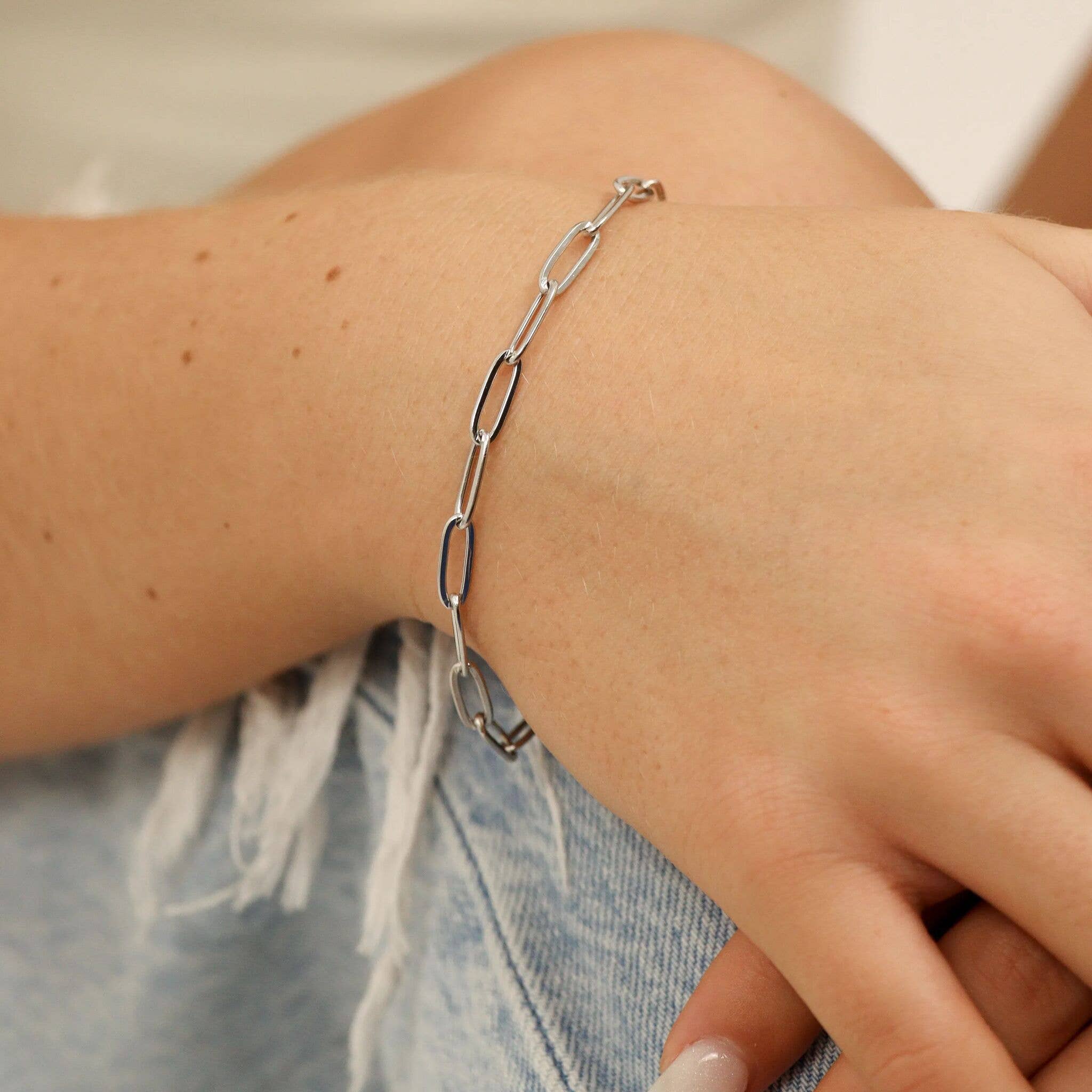 WJW - Stainless Steel Paperclip Chain Bracelet