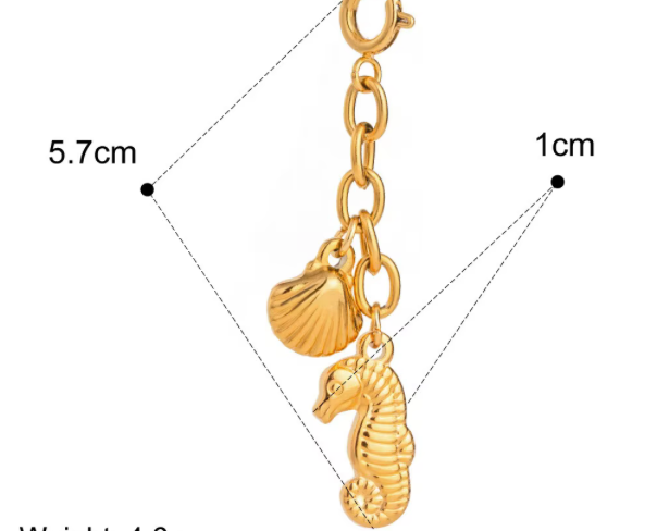 HoopLa - Bikini Charms- Clip On - Stainless Steel - 