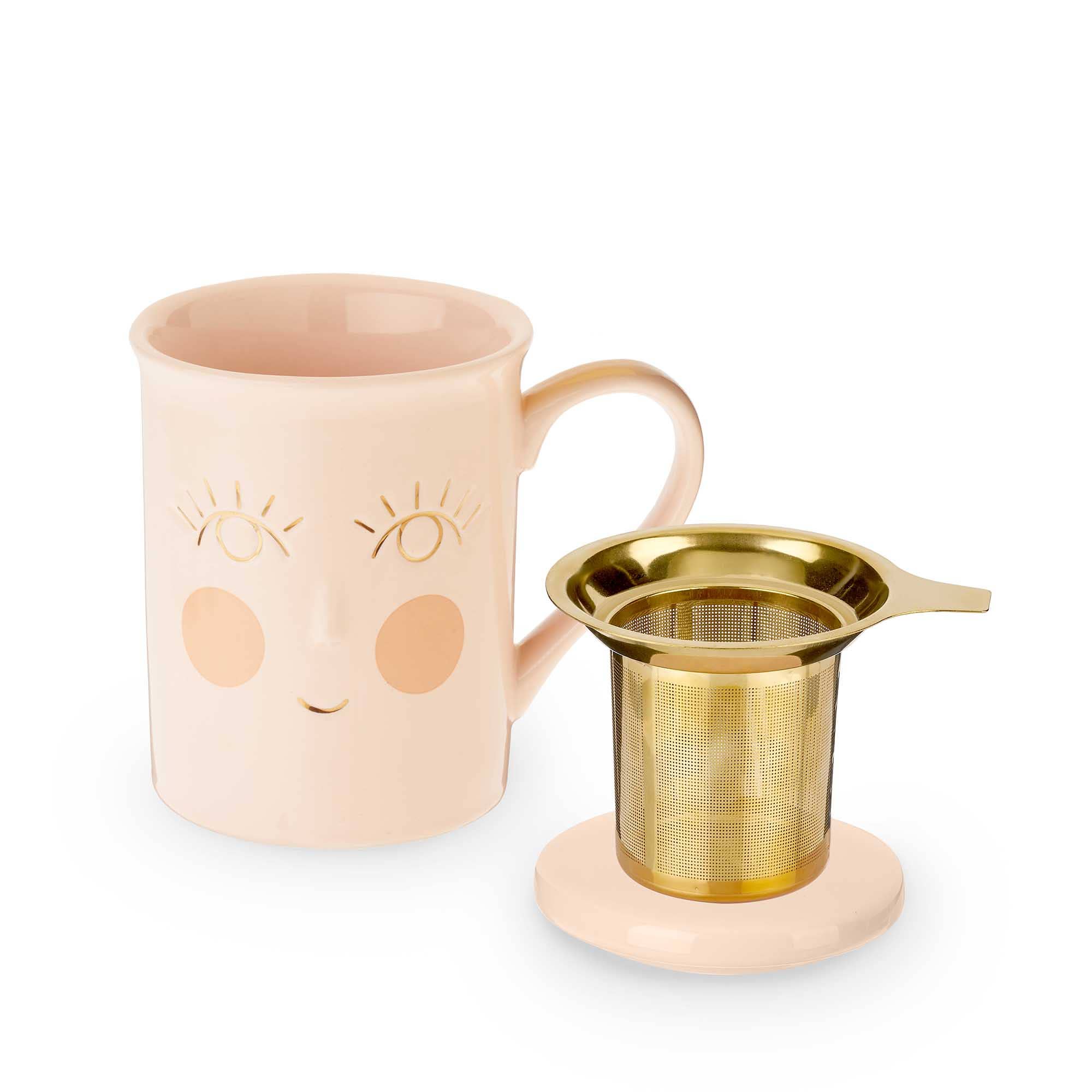 Pinky Up - Annette Hello Beautiful Ceramic Tea Mug & Infuser