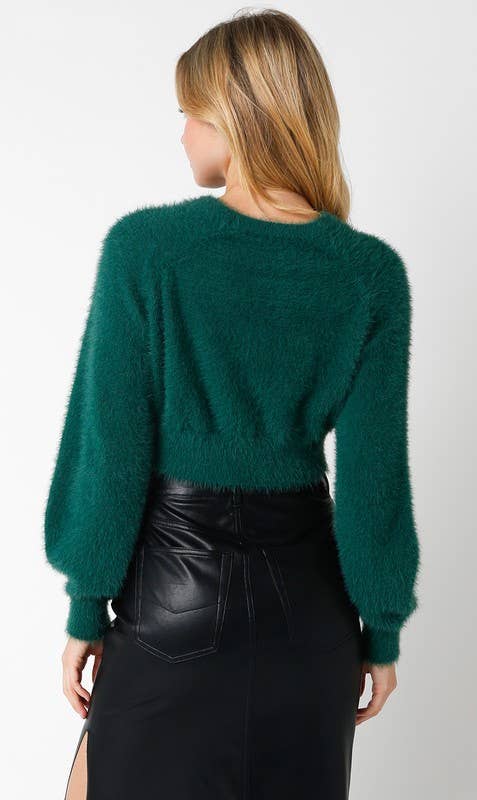 Olivaceous - Harlow Crop Sweater