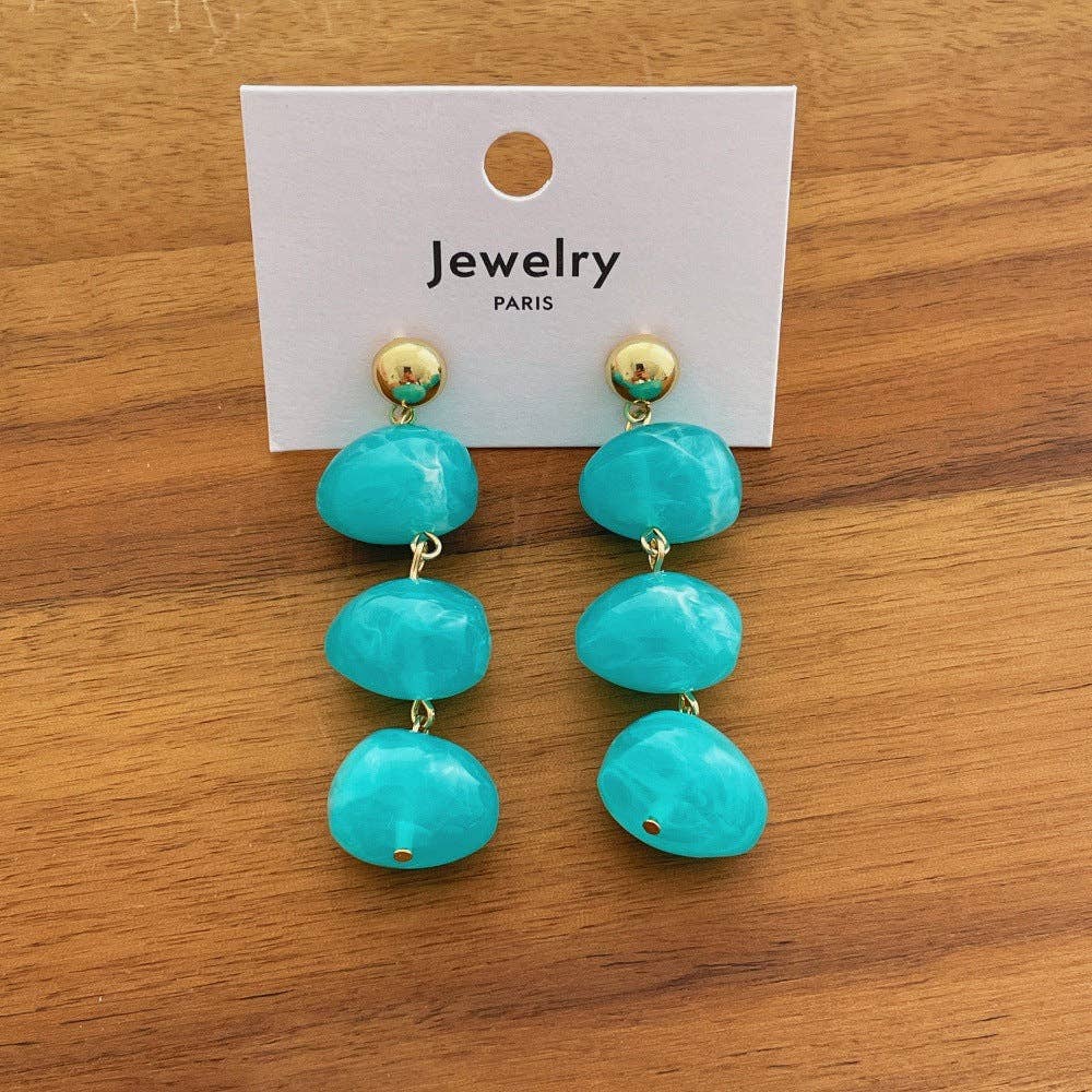 Dipped Shop - Trendy Irregular Oval Resin Geometric Dangle Earrings MK2ZCAS6W6JER205