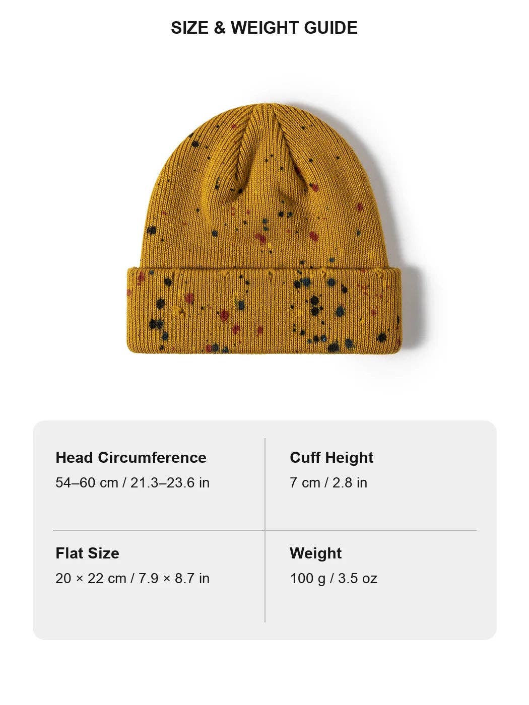 Funkyrel® Atzbranding Limited - Haila - Paint Splatter Cuffed Knit Beanie