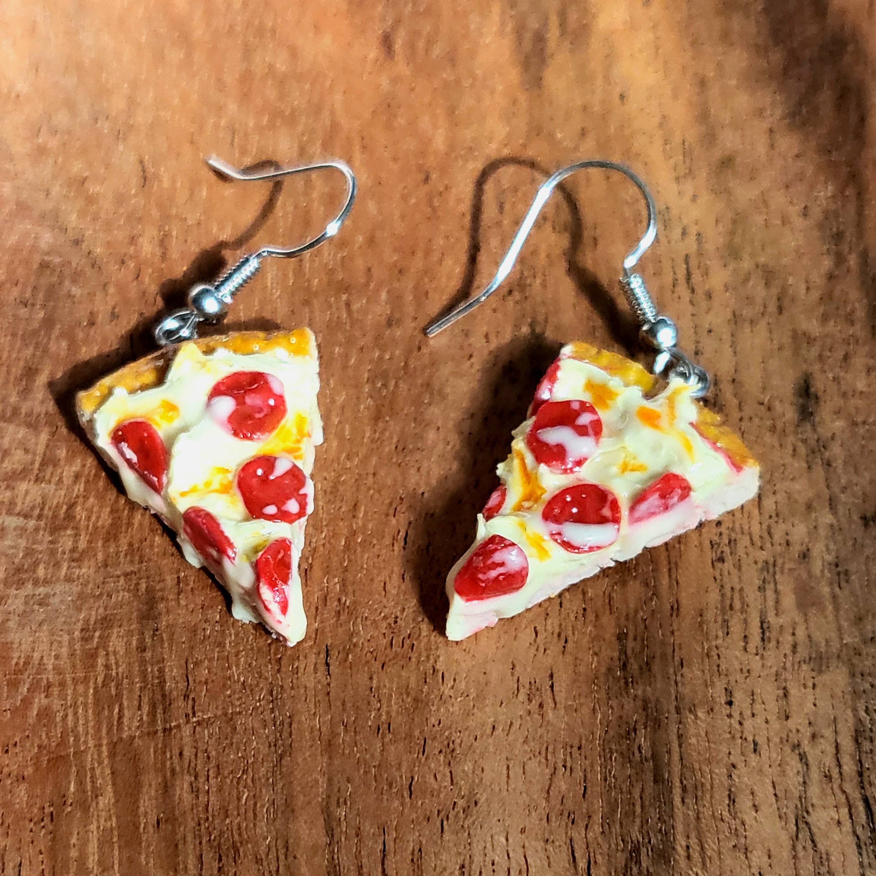 Pepperoni Pizza Earrings, Pizza Earrings, Cheese Pizzas