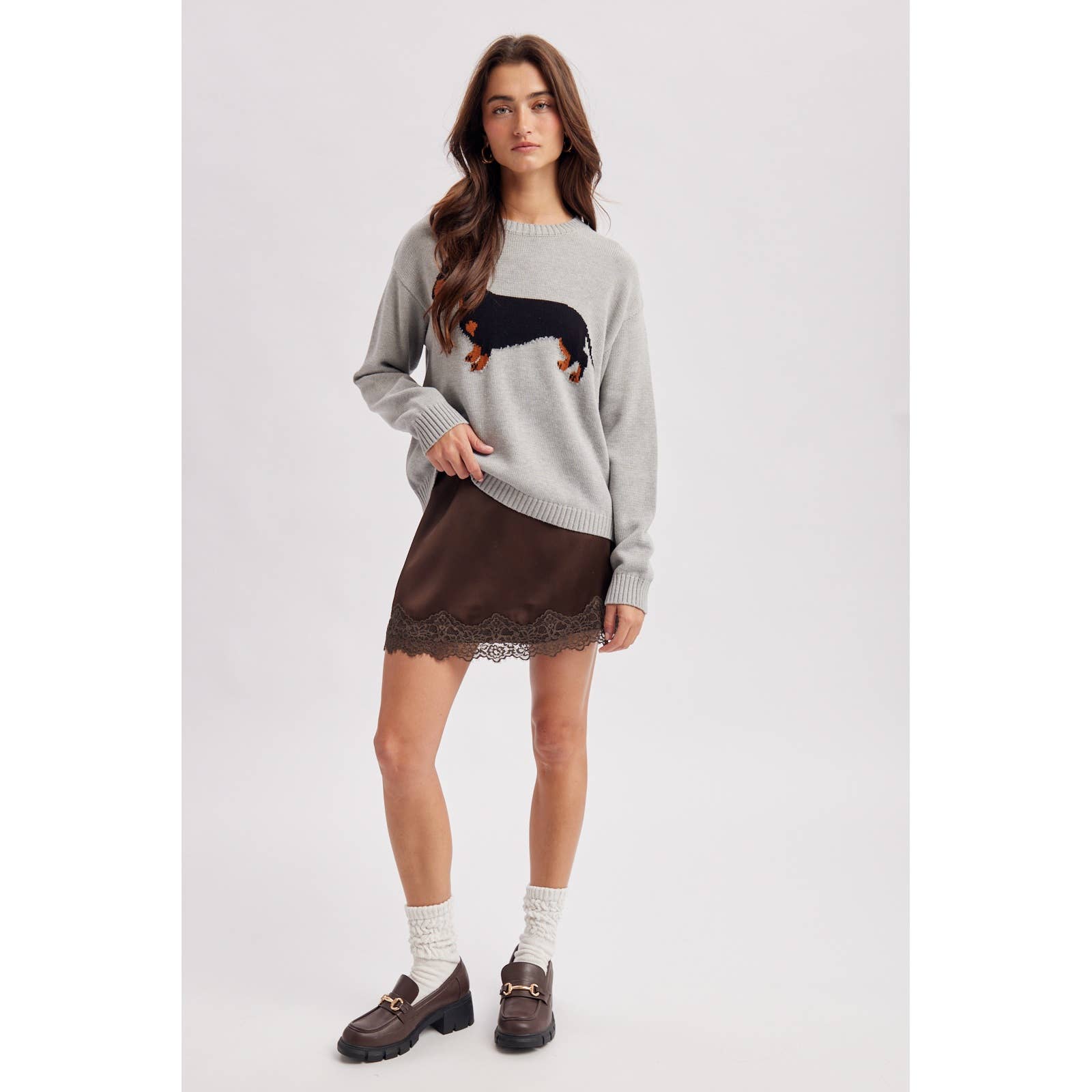 Wishlist Apparel - LACE TRIM MINI SKIRT
