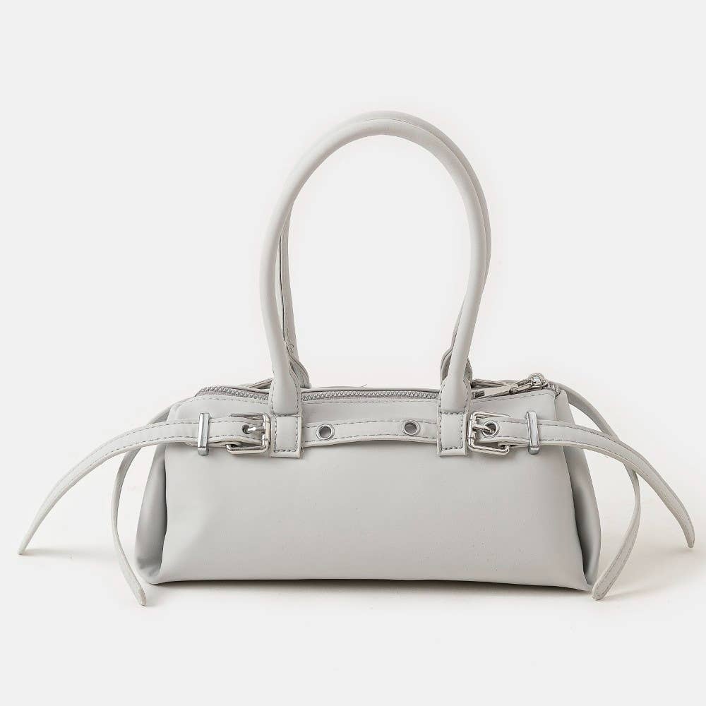 Leather Belt Decor Hand Bag