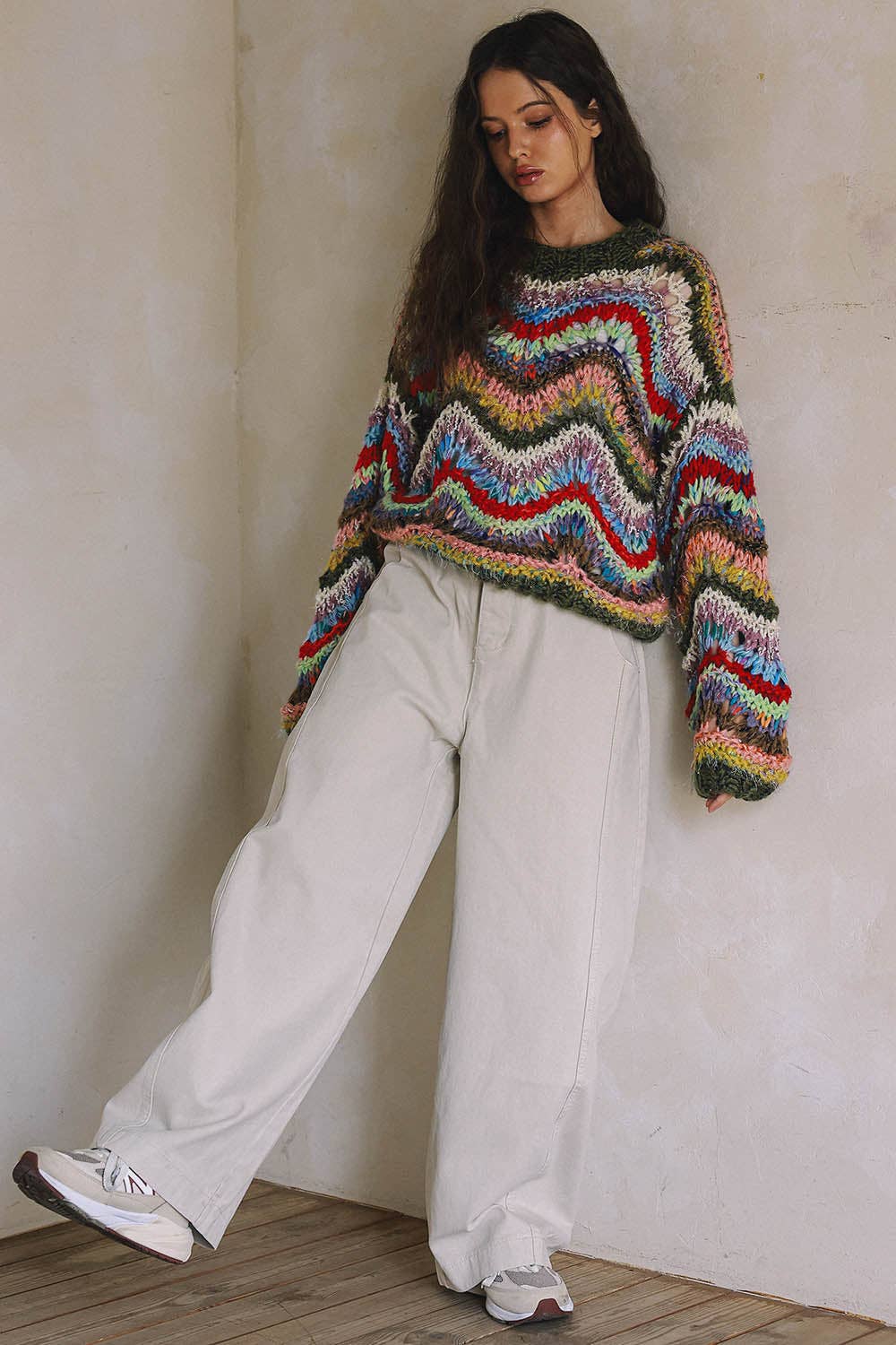blisblis - HAND KNIT MULTICOLOR  SWEATER T0026