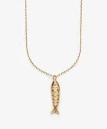 HoopLa - Lure- 14K Gold Steel Articulated Portuguese Fish Necklace 