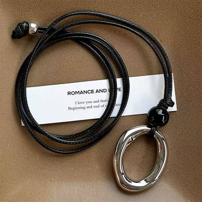 Dipped Shop - Casual Irregular Circle Pendant Statement Necklace 6W6JNC409L