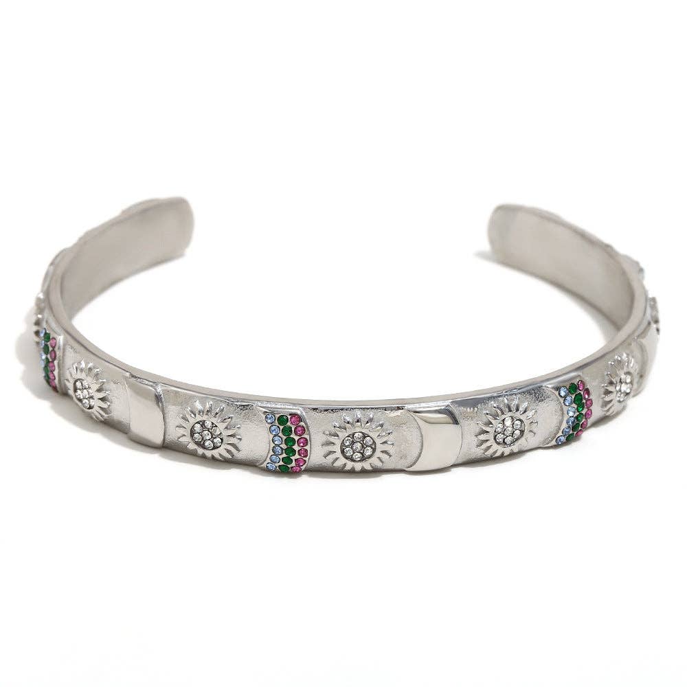 Surprise Tarot Style 18K Gold Plated S.Steel Cuff Bangle