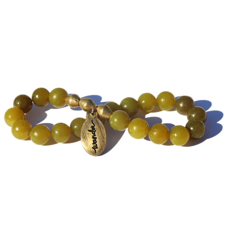 Often Wander - Beaded Bracelet – Olive Jade