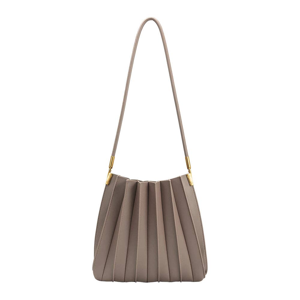 Melie Bianco - Carrie Mushroom Pleated Vegan Shoulder Bag