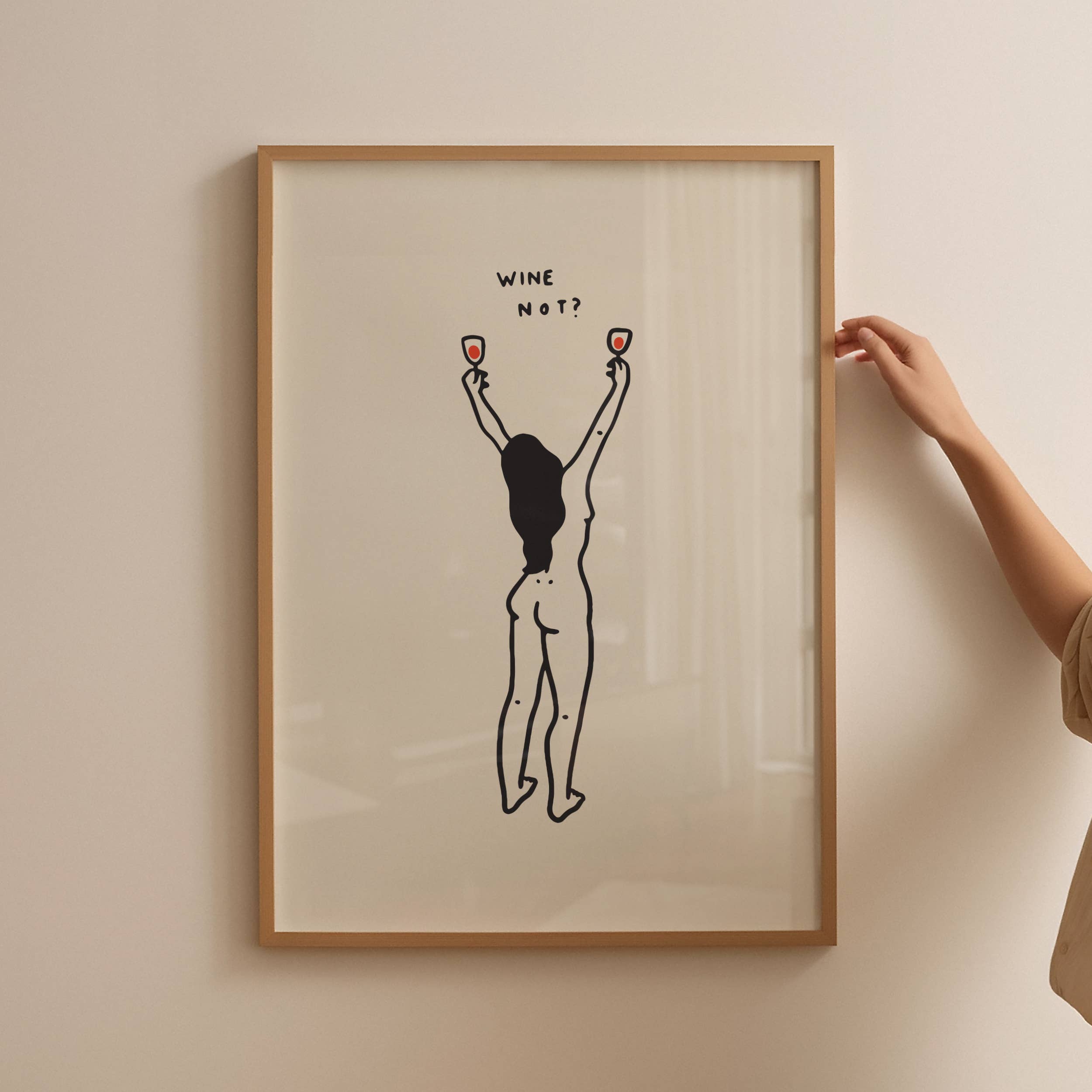 Tumbleweed Design Studio - Wine Not? Wine Lover Minimal Art Print