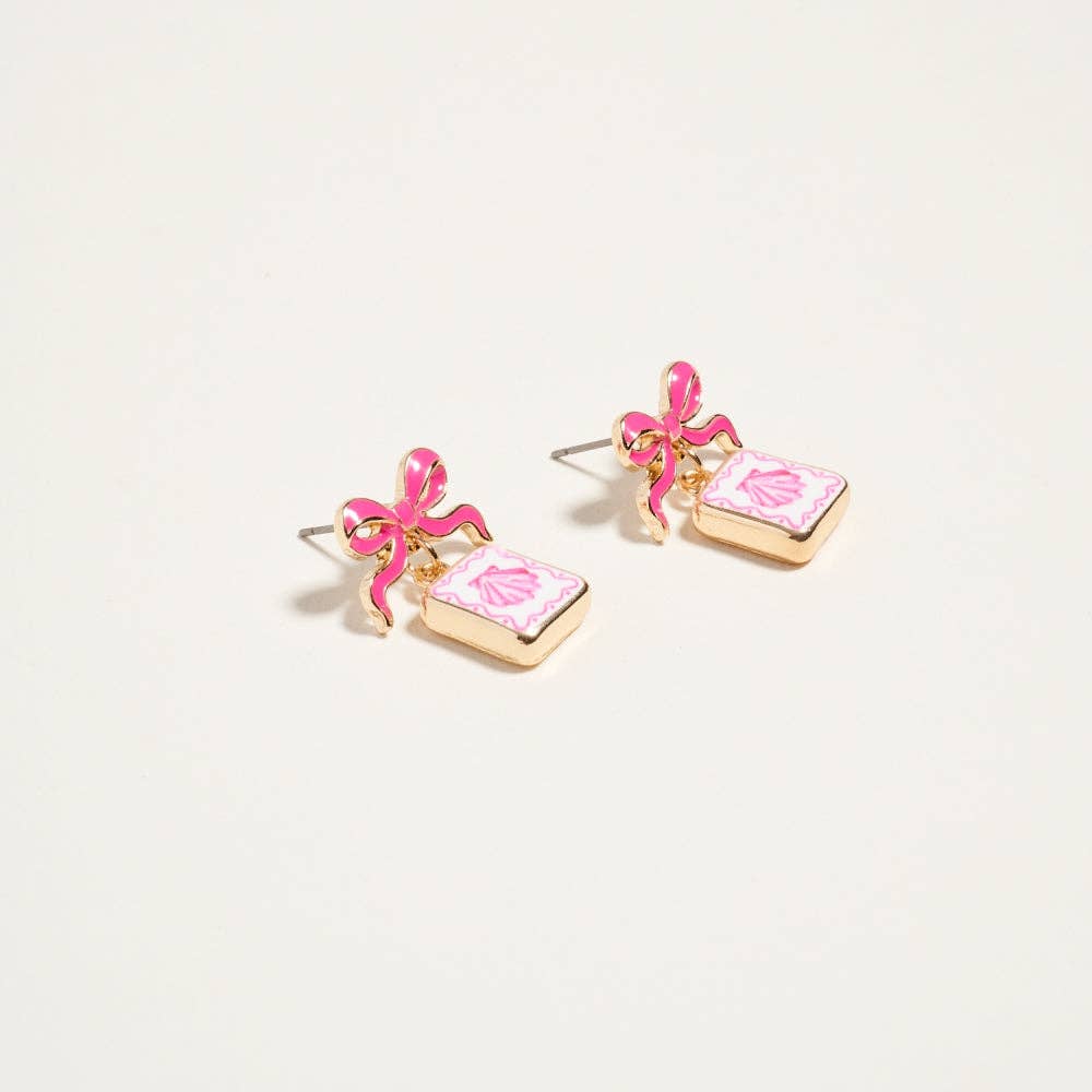 Designature New York - Mediterranean Coastal Beach Themed Enamel Earrings