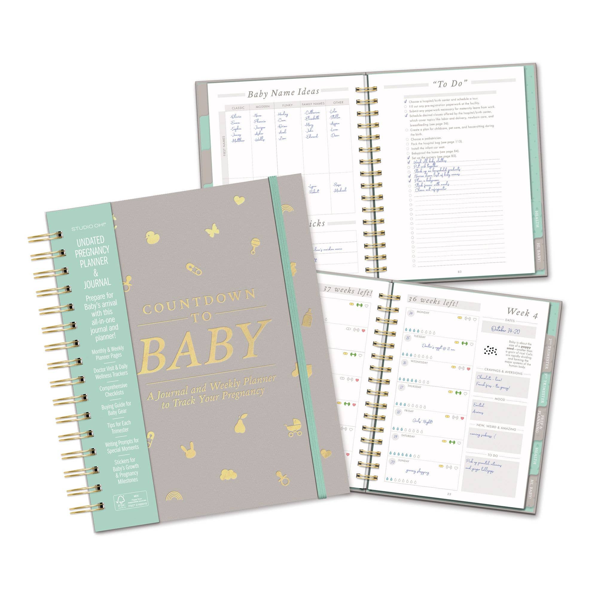 Studio Oh! - Countdown to Baby Undated Pregnancy Planner