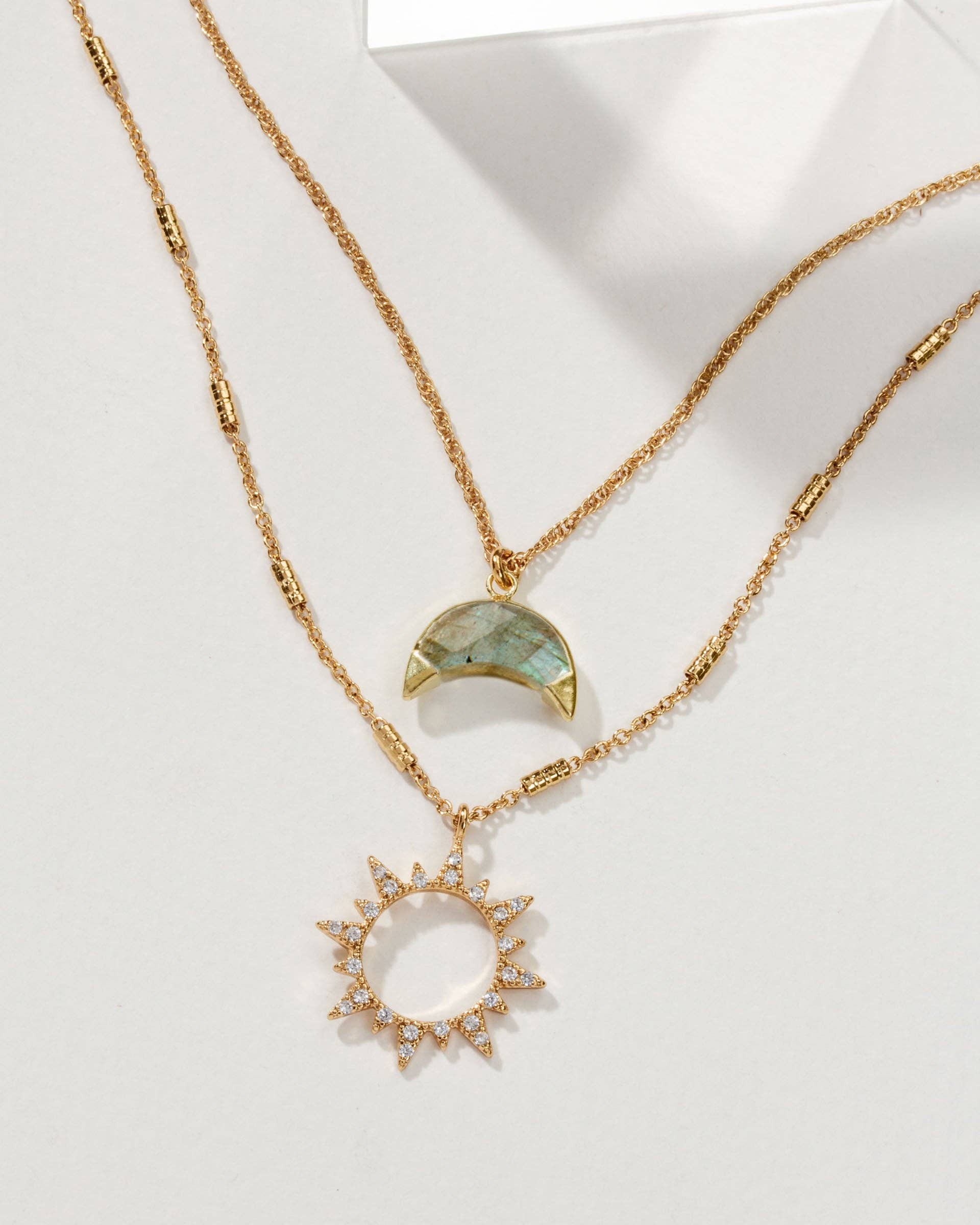 Luna Norte - Live by the Sun, Love by the Moon Necklace Set- Labradorite