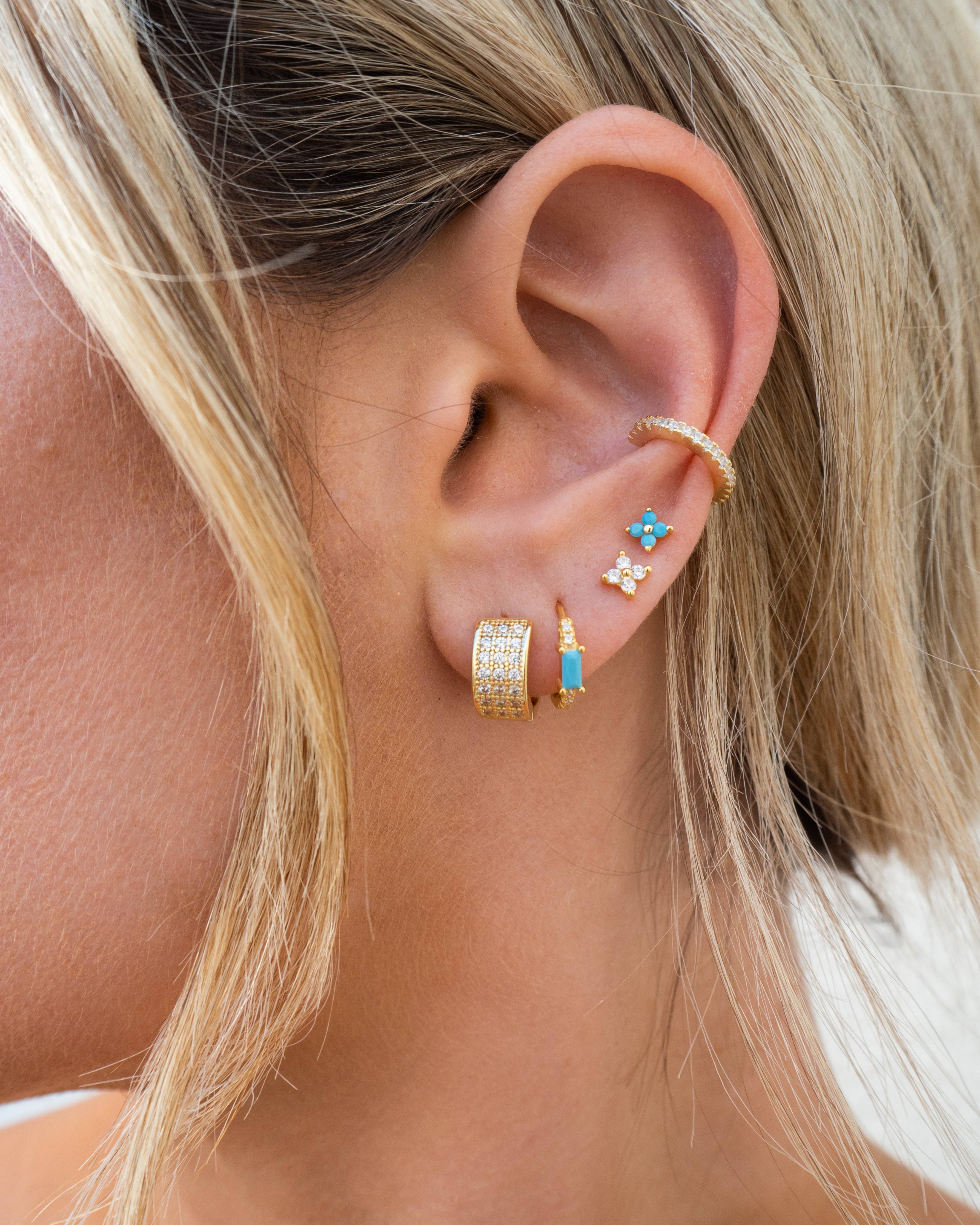 JacqMaria Jewelry - Jane Huggies | Turquoise