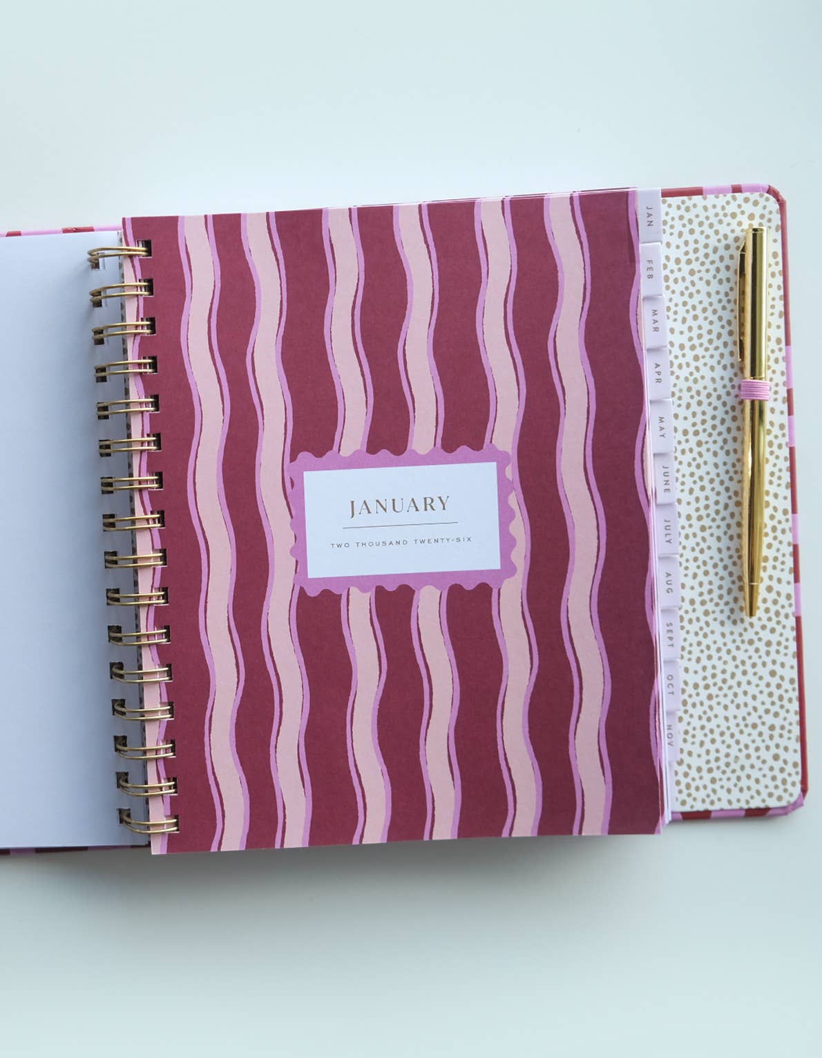 Idlewild Co. - 2026 Hardcover Planner, Magenta Squiggle