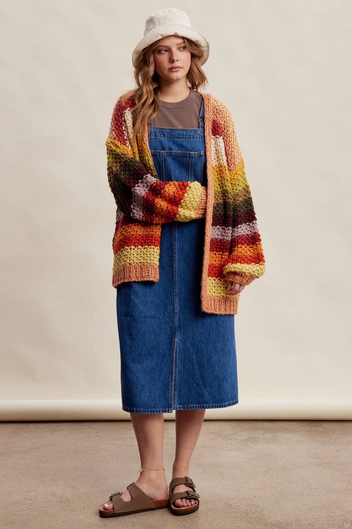 Listicle - Rainbow Hand-Crochet Open Cardigan LSW0620