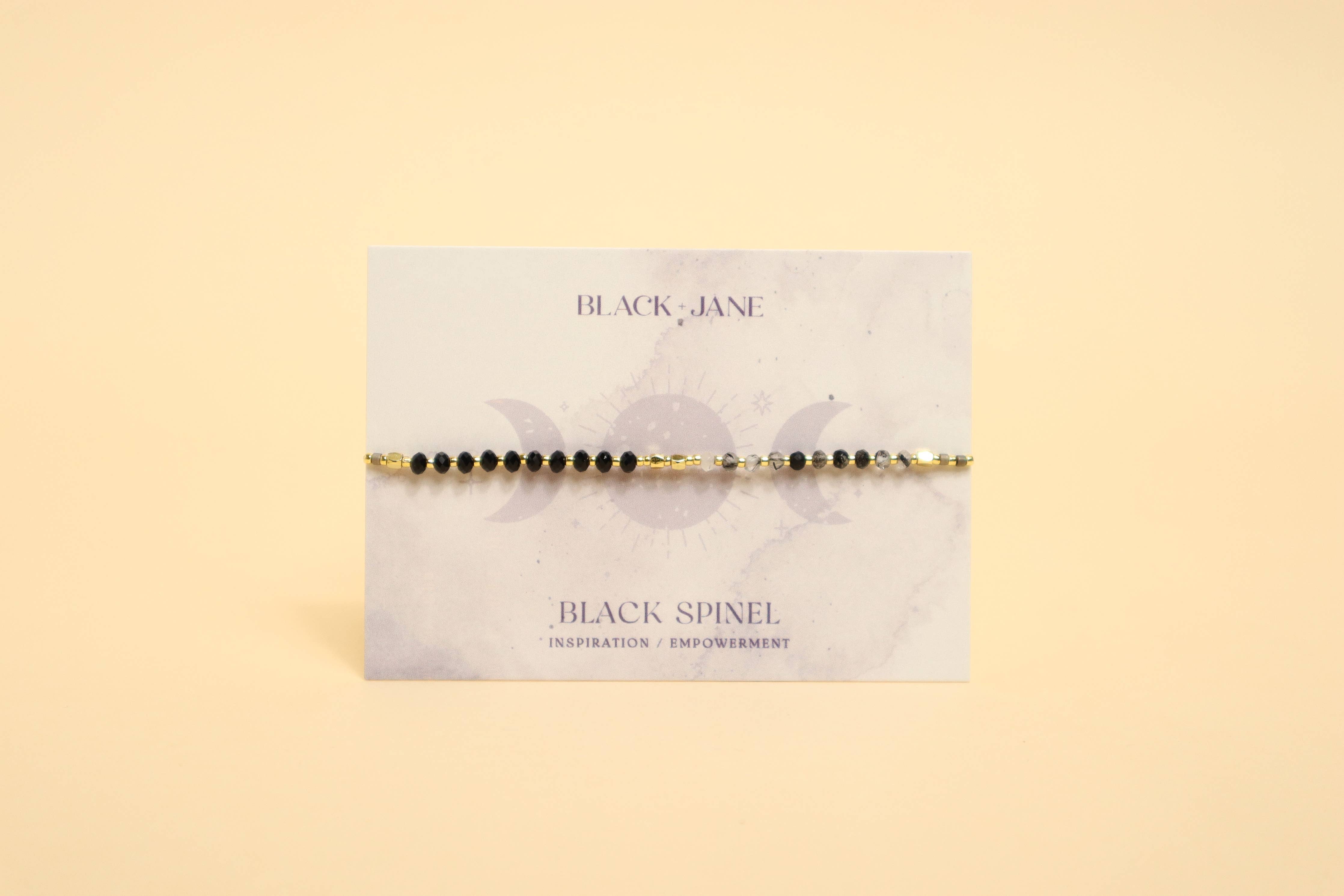 Black and Jane - Good Vibes Gemstone Crystal Chakra Adjustable Bracelets