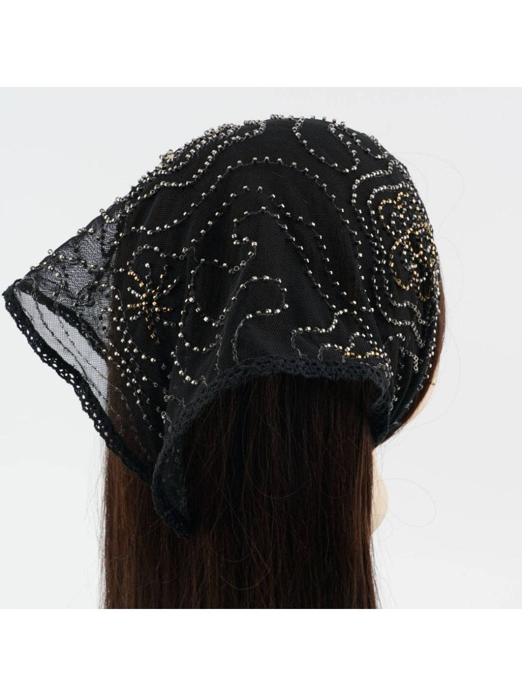 Funkyrel® Atzbranding Limited - Scarvii - Black Beaded Lace Headband