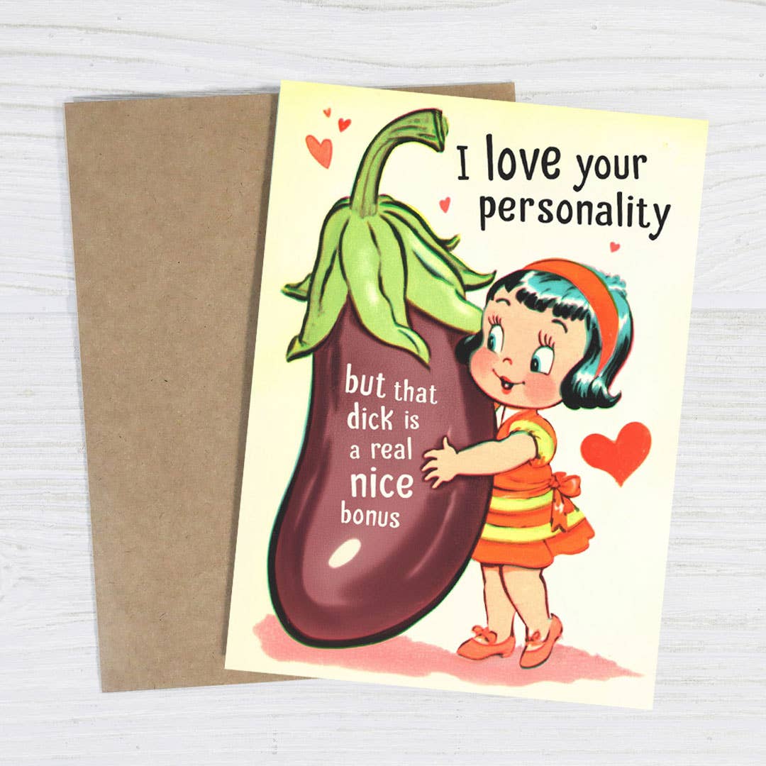 Bad Betty Greeting Co. - I Love Your Personality - Funny Romantic Valentine Card