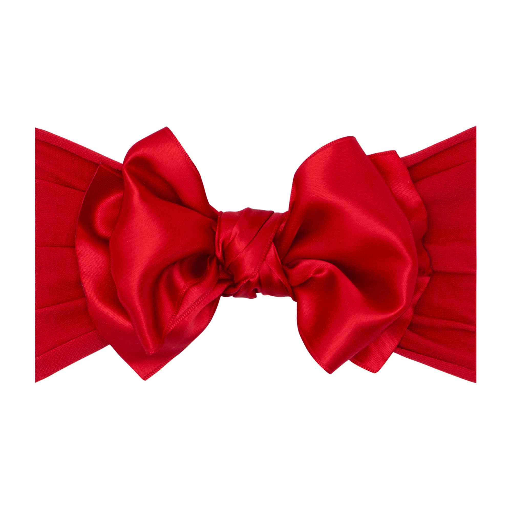 Baby Bling Bows - Satin FAB® soft nylon bow headband: Cherry Red