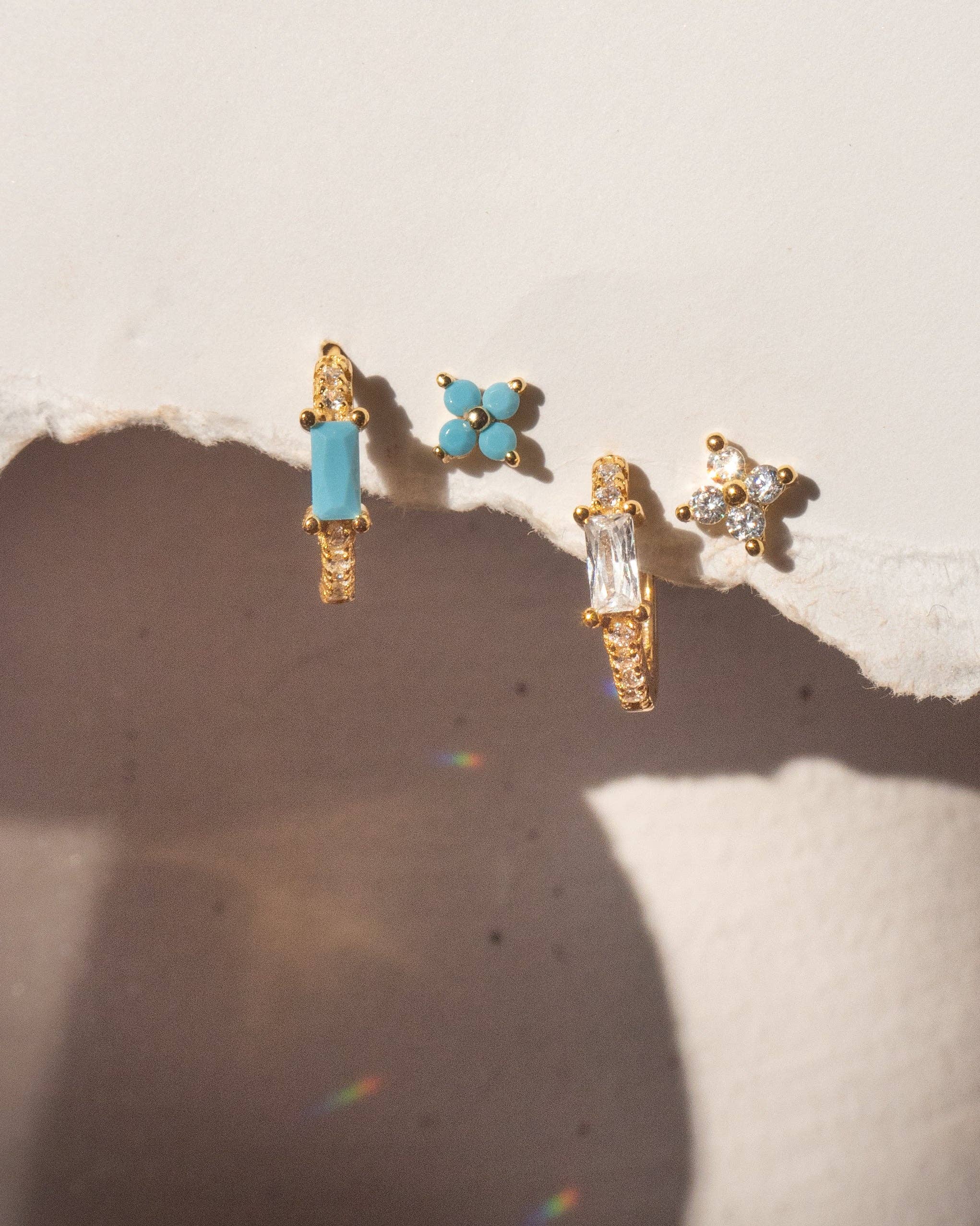 JacqMaria Jewelry - Jane Huggies | Turquoise