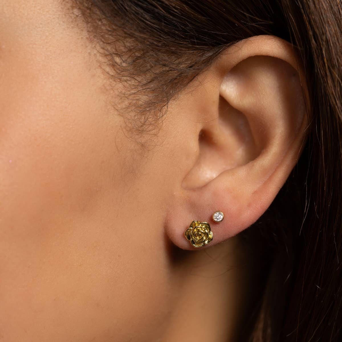 Splendid Iris - Rose Studs on Velvet Tag