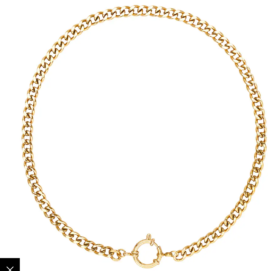 HoopLa - Full Circle Charm Collector Amulet Necklaces 18K PVD Gold 
