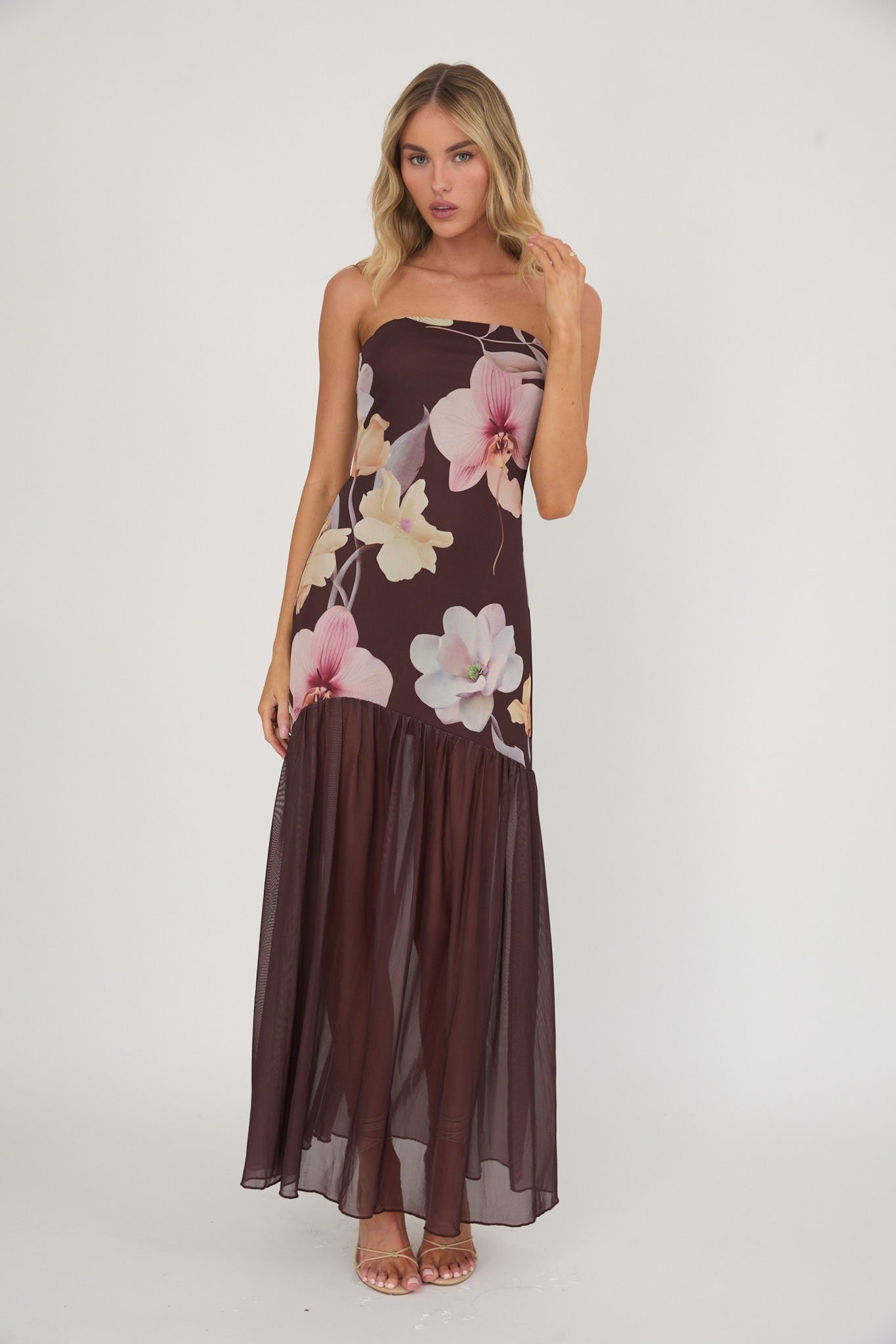 Sleeveless Floral Maxi Dress