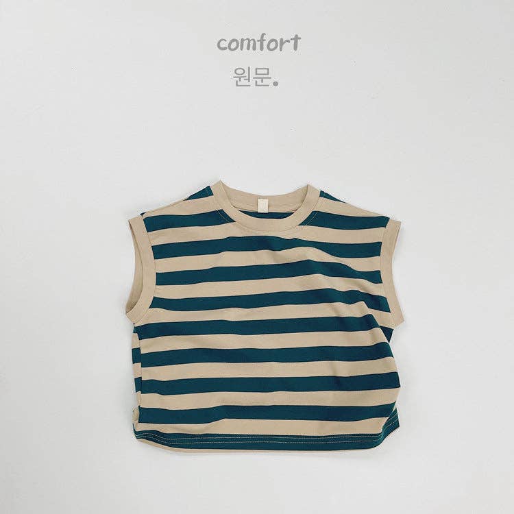 shoplittleswan - Kids Striped Sleeveless Cotton Tank Top Casual Summer Shirt