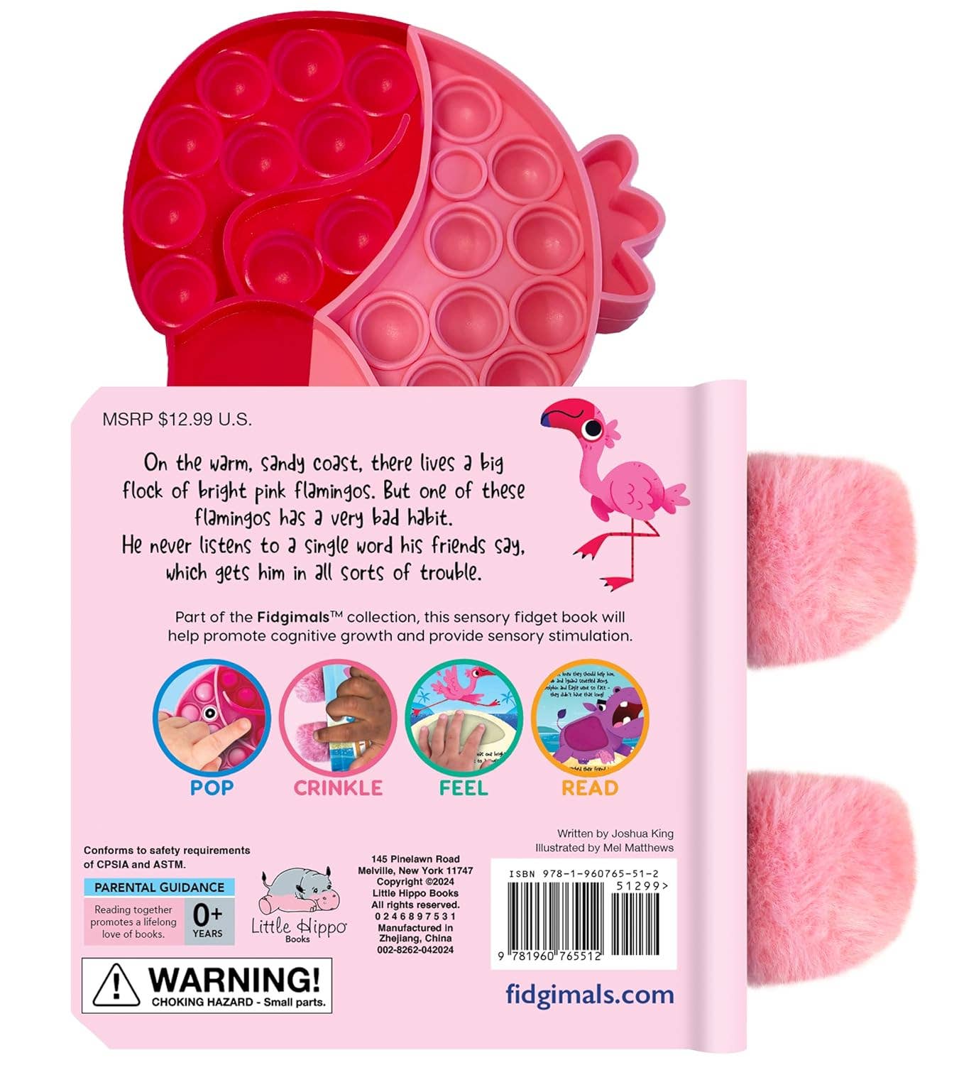 Little Hippo Books - Little Flamingo - Your Sensory Fidget Friend