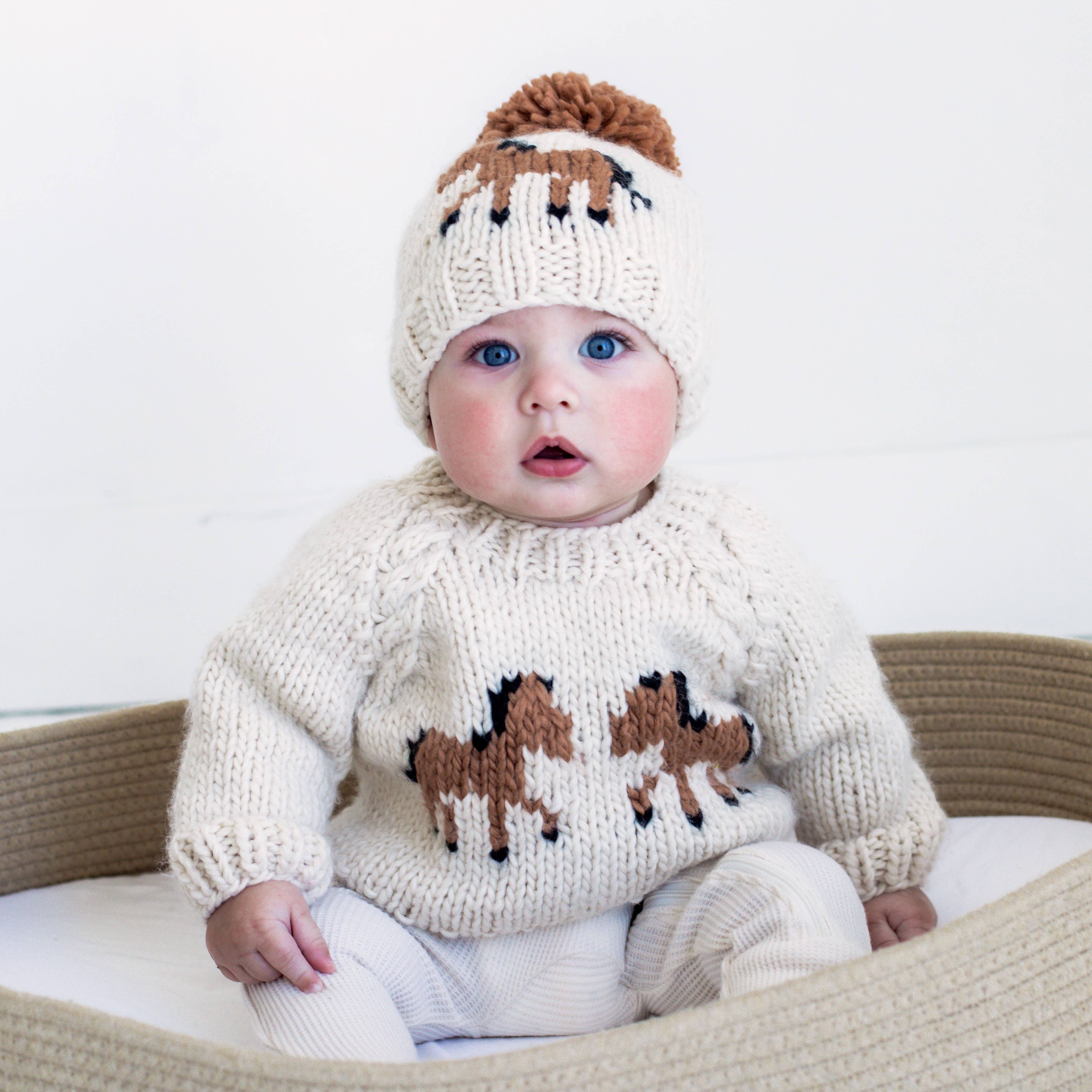 Huggalugs - Pony Sweater Natural for Baby & Toddler