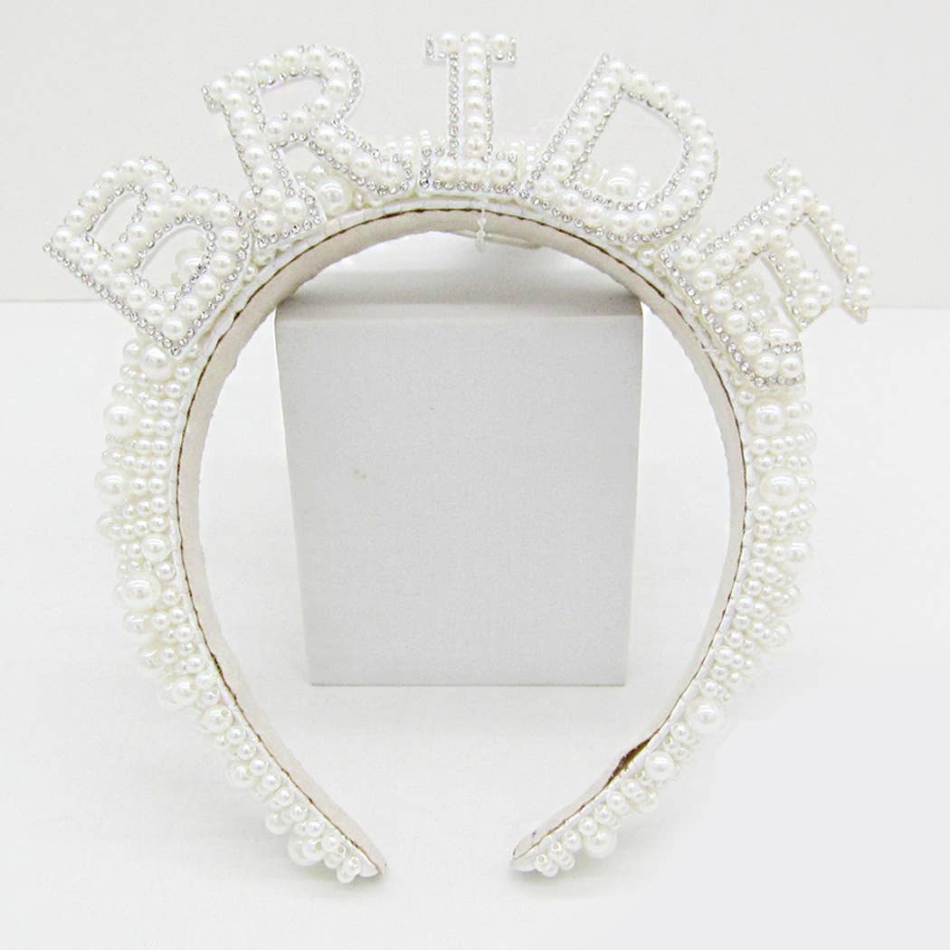 Fashion City - Bride Sign Pearl Embellished Headband