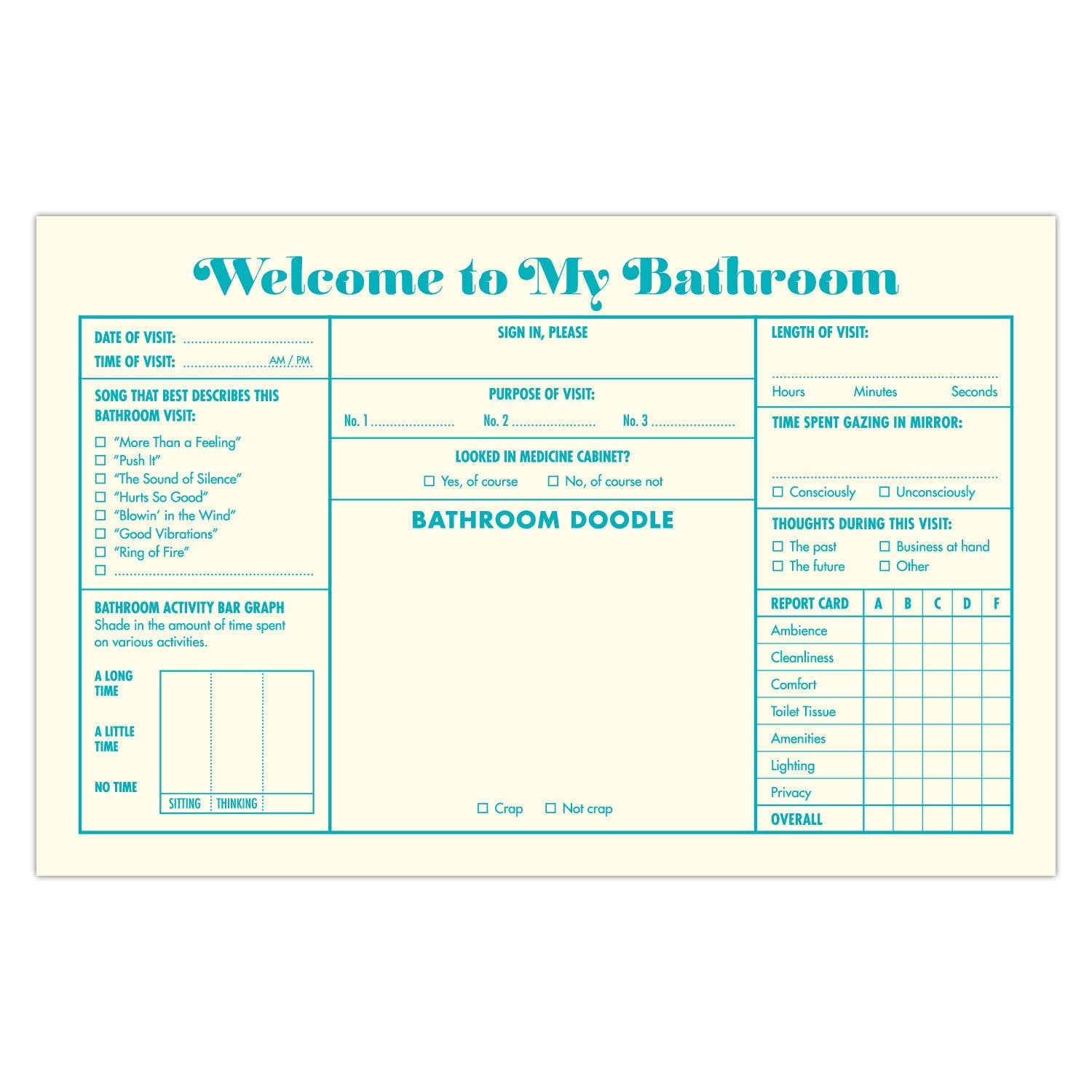 Hachette Book Group - Bathroom Guest Book