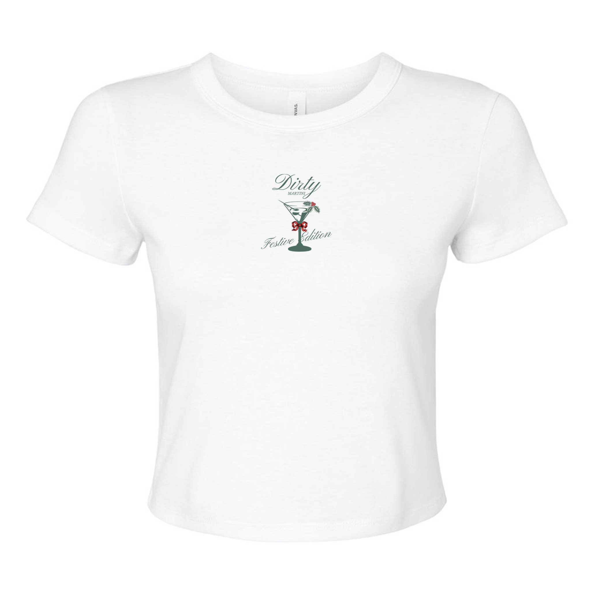 femfetti - Festive Simple Dirty Martini Micro Rib Baby Tee