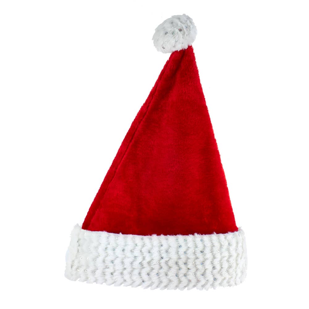 Kurt S. Adler, Inc. - 17"RED PLUSH HAT W/WHITE CUFF