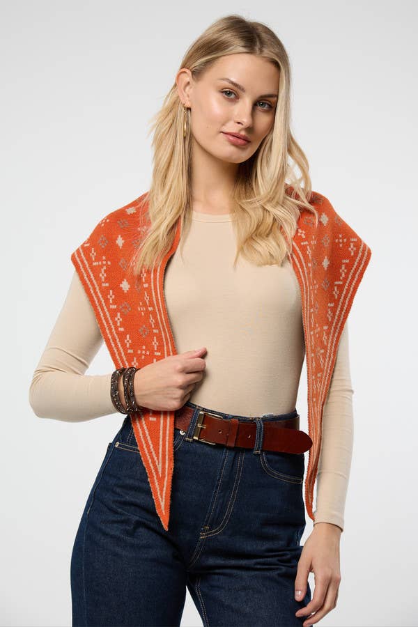 SAACHI - Foulard Knit Triangle Scarf