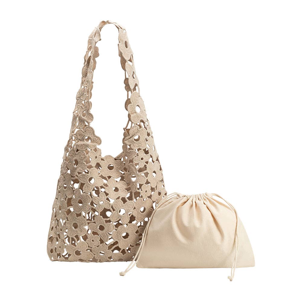 Melie Bianco - Aster Taupe Shoulder Bag