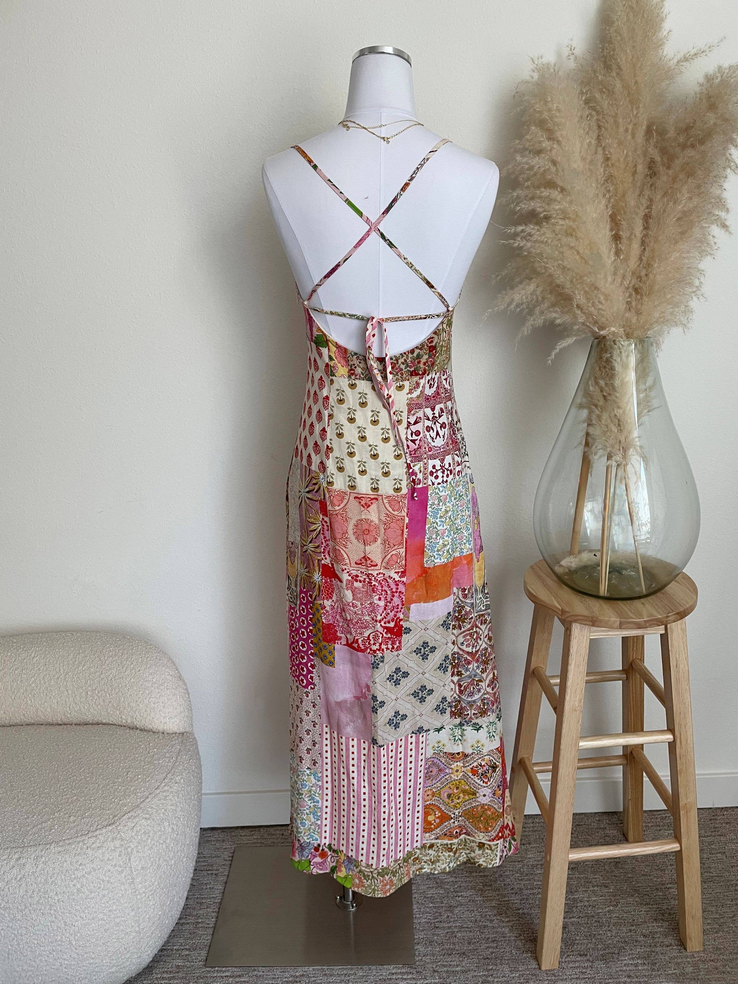 ACOA COLLECTION - CROSS BACK SLIP DRESS