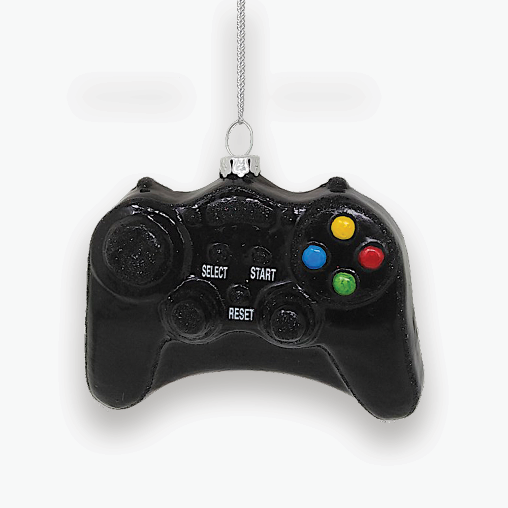 Video Game Controller Glass Christmas Ornament