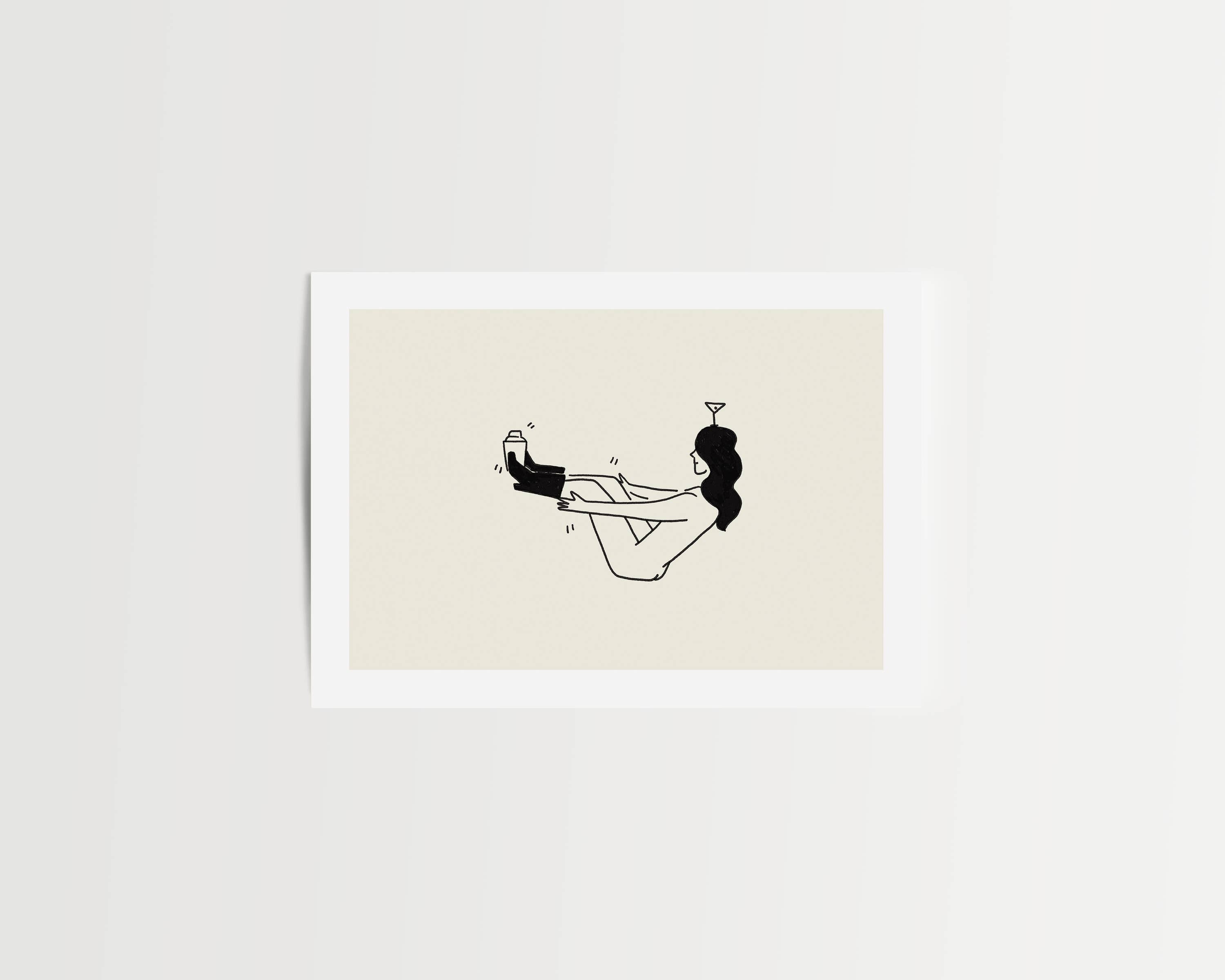 Tumbleweed Design Studio - "Party Trick" Minimal Martini Cocktail Art Print