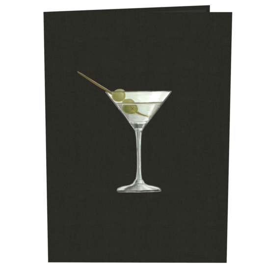 Dirty Martini Inappropriate 3D Greeting Card