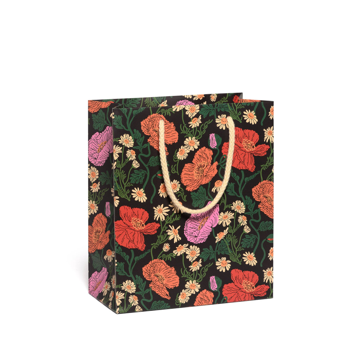 Red Cap Cards - Wild Poppies medium gift bag