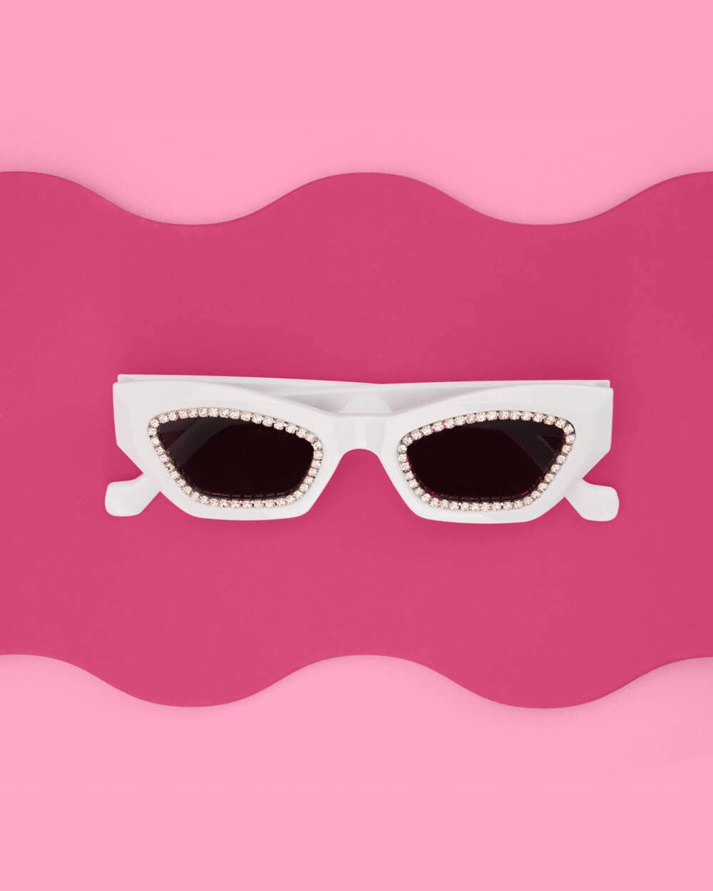 xo, Fetti - White Rhinestone Bride Sunglasses, Gift, Bday Accessory