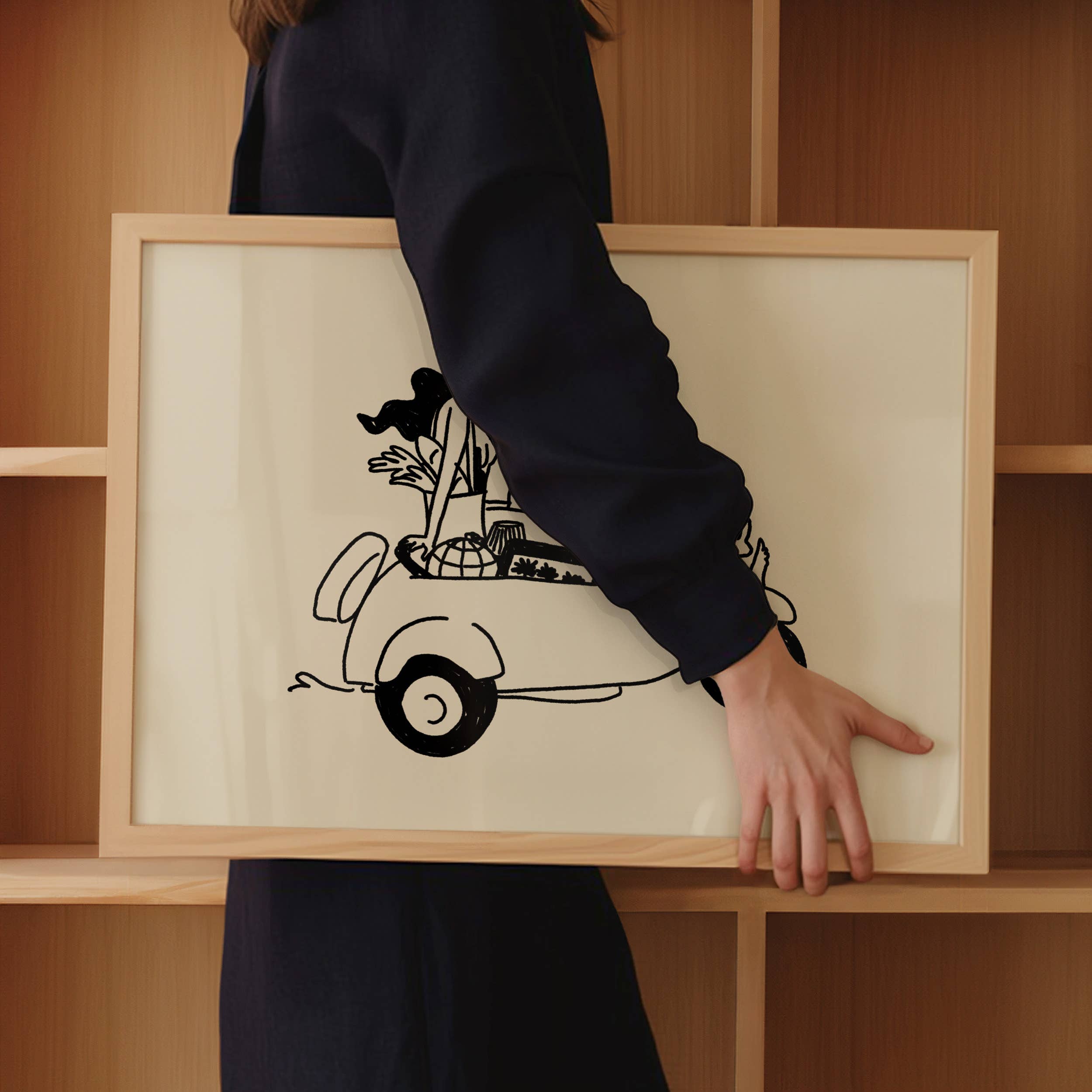 Tumbleweed Design Studio - Farmer's Market Run, Minimal Summer Art Print